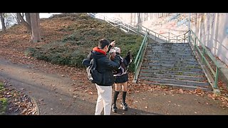 Hunt4k. big boobed japanese tourist is fucking a stranger in front of her silly bf