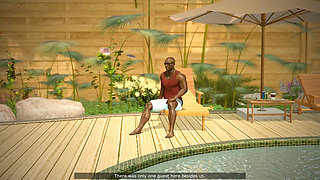 I'm a Cuckold, My Wife Sucks a Big Black Cock by the Pool on the Beach
