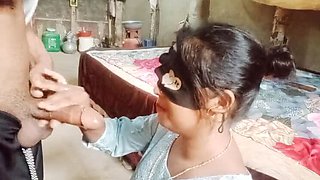 Indian college girl in school uniform kisses the ground for her teacher - Desi student Aisha sucks and strips