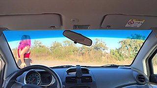 Temptation on the Windshield of a Car