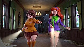 Velma and Daphne Become Fully Nude in Haunted Mansion Ghost Mystery as Their Clothes Tear During Investigation
