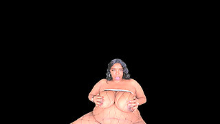 Chocolate Flavor - Black BBW Smoking & Fishnet Strip Dance