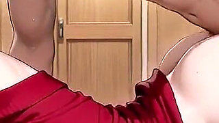 Teasing Busty Red-dress Goddess Filled All Night in Japanese Suite