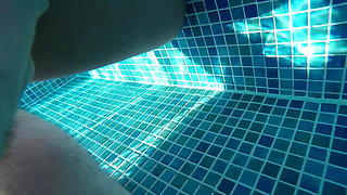 Hot MILF with Buttplug in the Pool, Fucked, Big Cumshot