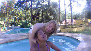 Pony Play Girls Swimming Pool Humilation - Be My Pony and Carry Me Bitch!