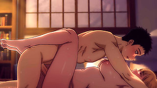 Kitagawa Marin's Tight Pussy Gets Pounded by Gojo's Virgin Cock - Anime