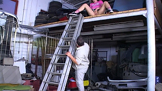 Blonde Babe Deepthroats and Rides Cock in Wild BDSM Play