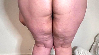 BBW MILF Slow Strip Big Tit Reveal