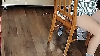 Amateur Wife Enjoys Trying on Clothes and Cutting Them.
