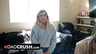 Dadcrush - step-dad deals with his bratty stepdaughters Laney Grey & Minxx Marley for defying him