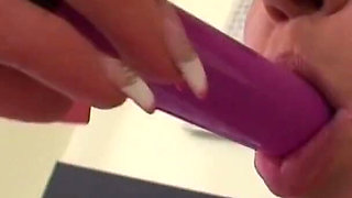 Young horny student Eliss Fire wanks her perfect cunt in the class room