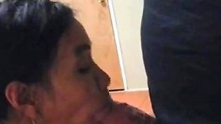 Amateur Thai in Stockings Blows and Rides a White Bull