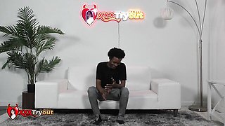 Gorgeous exotic doll Frecklemonade is sucking on the knees