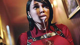 Octokuro as Ada Wong Takes Monster Cock All The Way Through - Anal Creampie & Cum in Mouth Cosplay