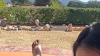 Slutty Kitty Sucks and Rides Yummy Jimmy on the Balcony to Extract His Semen