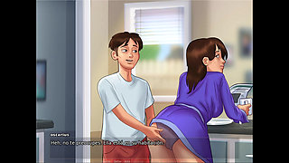 Making love with hot stepmom on the couch