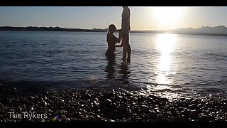 Romantic Sex at a Public Beach