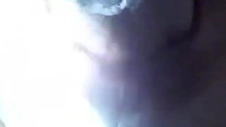 Second View of a MILF Hooded in Nylon, Blindfolded with Duct Tape, Facialized, and Cummed in Mouth