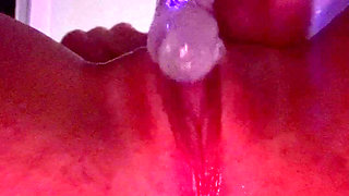 Three Toys Bring Oiled Pussy to Anal Orgasm