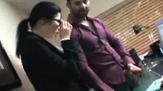 Milf Persia and Tatiana milk young Joey when he masturbates