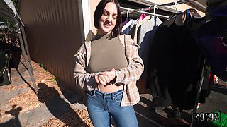 Lucy's Wild Yard Passion in a Public Flashy Encounter