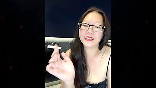 Darkside Smoking Asian Biting, Extracting Filthy Cigarette Filter + Hurtful Nipple Ember Glow
