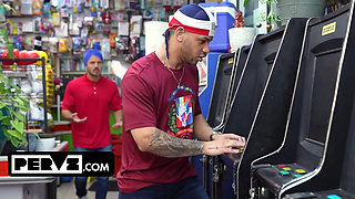 Thick Lily Lou Caught Stealing Gets Punished by Two Bodega Clerks