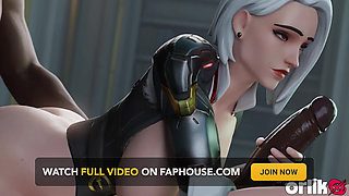 Ashe & D.va From Overwatch Porn - Deepthroat Assist, Wild Double Penetration & Anal Fuck with Big Black Dick