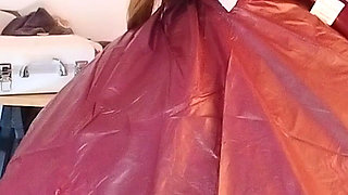 Emma the barberette shampoo capes model session