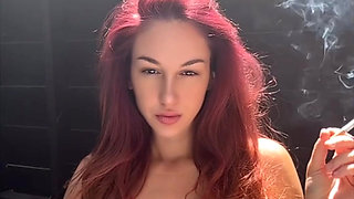 Artemisia Love Sexy Smoking Fetish Outdoor Showing Her Perfect Big Tits