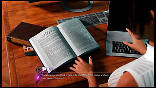 Croft Adventures Hentai Game Parody Ep.5 Lara Find a BBC Gloryhole in the Library Restroom!