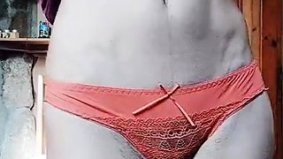 Amateur striptease and Solo masturbation