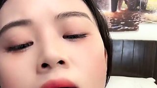 Horny Japanese teen in school uniform sucks cock