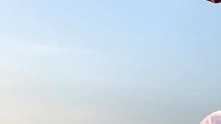 Blonde Amateur with Big Tits Is Walking Without a Bra