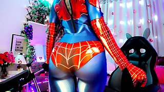 Sexy ass latex babe tease