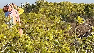 Naked Outdoor Walk with Coat in Mountains!