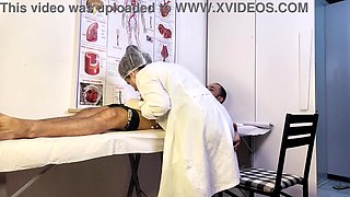 Patient Can't Hold It and Gets Rock-hard in Front of Nurse During Check-up