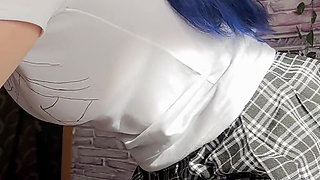 First Anal Cutie Schoolgirl, Teacher Rough Fuck in Ass with a Big Dick, Creampie From First Person