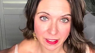Brunette solo darling masturbating at home
