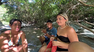 Latinas Experiment with Two Cocks in Their Mouth Part 1