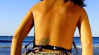 Skinny Latina teen Julia fucked by step dad on vacation at the beach