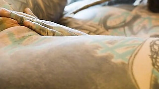 Roadtrip Tattooed Girl Fucks a Girl Anal with a Big Toys in Vintage Talbot Express