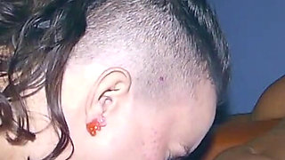 Girl with Shaved Head Sucks and Fucks BBC Druff Bandit