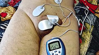 Dominatrix Nika Teases Slave with Electric Shocks on Genitals - Intense Electro BDSM Play