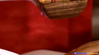 Hot lesbians in massage room