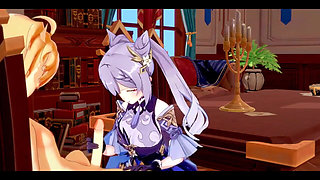 Genshin Impact Hentai - Aether X Ganyu Handjoob and Fucked - Japanese Asian Manga Anime Game Porn