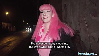 Evie Rees's chastity belt dirt by Public Agent