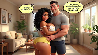 Stepfather Finally Gives In to Years of Desire for His Stepdaughter's Perfect Large Round Backside (AI generated)