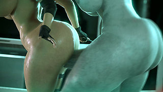 Jill Valentine X Futanari Titan - Hard Fuck, Huge Cock 3D Animation