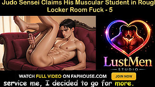 Gay Audio Sex Story - Judo Sensei Claims His Muscular Student in Rough Locker Room Fuck - Part 5